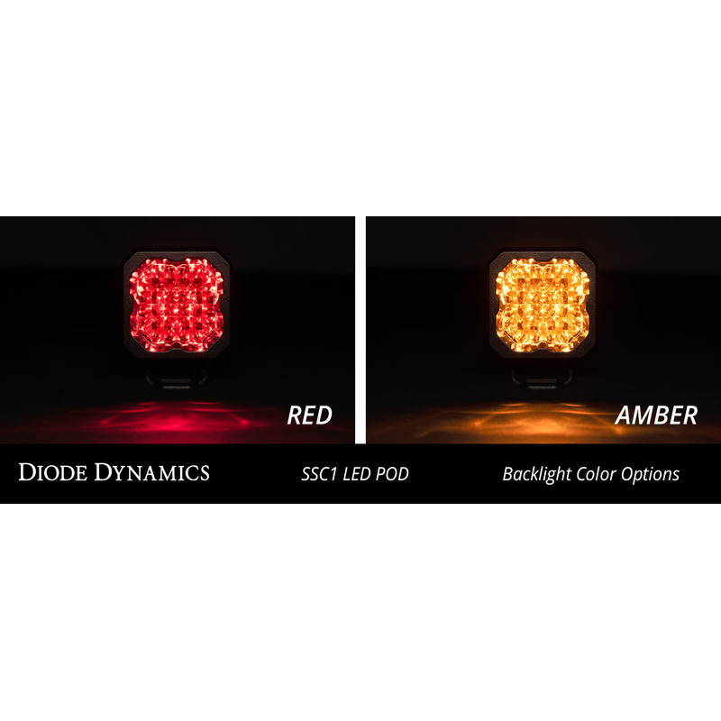  Diode Dynamics - Stage Series C1 LED Pod Sport White Flood Standard ABL (pair)